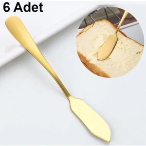6 Adet Çelik Gold Renk Tereyağ Reçel Kahvaltı Bıçağı CIN618SR-6