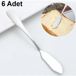 6 Adet Çelik Silver Renk Tereyağ Reçel Kahvaltı Bıçağı CIN618BY-6