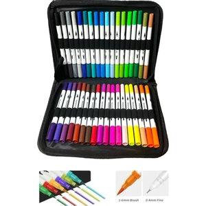 Art Proffesional 36 Lı Çift Taraflı Fırça Uçlu Marker Kalem 0.4 Teknik Uç ve Fırça Uç