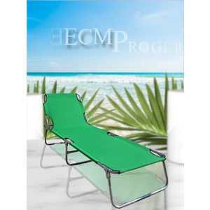 Ecm Proger -Sırt ayarlı katlanabilir kademeli şezlong - Yeşil