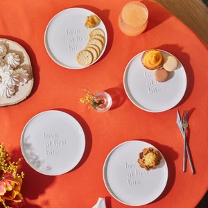 Monica 4 Parça Porselen Pasta Tatlı Seti 19 cm