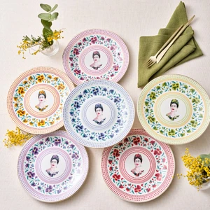 Frida Kahlo 6 Parça Porselen Pasta Seti 19 cm