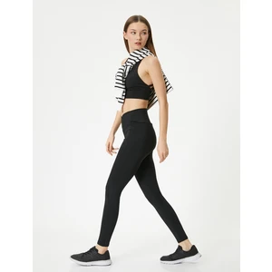 Spor Tayt Asimetrik Kesim Dikiş Detaylı Slim Fit