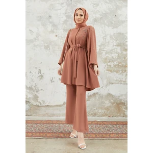 Rina Tunik Pantolon Takım - Camel