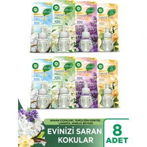 Air Wick Elektrikli Oda Kokusu Yedek Şişe 8 Li Set ( 2 Bahar -2 Temizlik . -2 Lavanta -2 Vanilya)