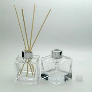 Parfüm Şişesi 110 ml (5 Adet) Kare Bambu Boş Şişe