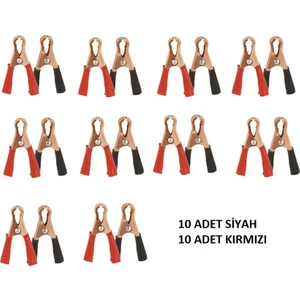 Mini Akü Takviye Pensesi Maşası 20 Adet ( 10 Adet Siyah 10 Adet Kırmızı )