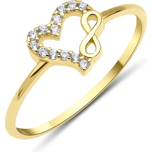 Fiyonk Kuyumculuk 14 Ayar Altın Sonsuz Aşk Yüzüğü