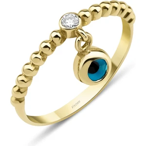 Fiyonk Kuyumculuk 14 Ayar Altın Sallantılı Göz Yüzük