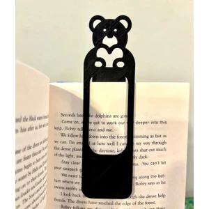 Design By 2'li Sevimli Kalpli Ayı Kitap Ayracı, Ted Ayı Kitap Ayracı