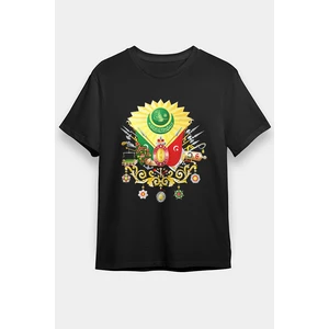 Osmanlı Tuğrası Arması Siyah Unisex Tişört T-Shirt