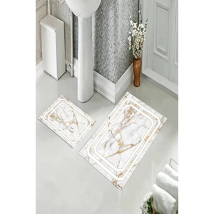 Banyo Halısı Ikili Klozet Takımı Kaymaz Tabanlı (60 cm x 100 cm + 40 cm x 60 Cm)