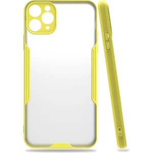 Apple iPhone 11 Pro Max Uyumlu Platin Seri Arka Koruma Kılıf - Sarı