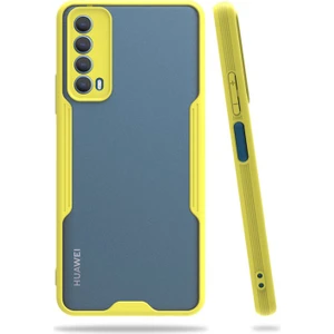 Huawei P Smart 2021 Uyumlu Platin Seri Arka Koruma Kılıf - Sarı