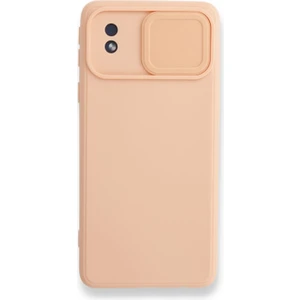 Samsung Galaxy A01 Core Uyumlu Kızaklı Kamera Korumalı Arka Koruma Kılıf - Pembe