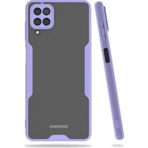 Samsung Galaxy A12 Uyumlu Platin Seri Arka Koruma Kılıf - Lila