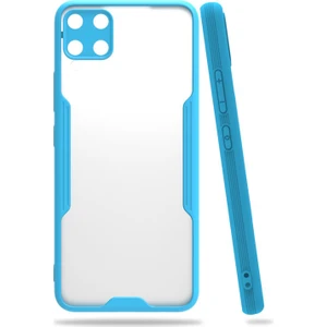 Huawei P40 Lite Uyumlu Platin Seri Arka Koruma Kılıf - Mavi