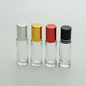 Parfüm Şişesi 4 ml (5 Adet) Roll-On Sarı Kapaklı Boş Şişe