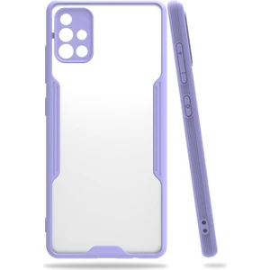 Samsung Galaxy A71 Uyumlu Platin Seri Arka Koruma Kılıf - Lila