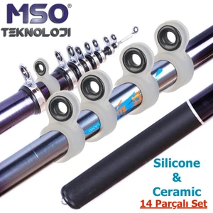 MSO Teknoloji Olta Balıkçılık Silikon & Seramik Kamış Yenileme Halkaları 14 Parçalı Set