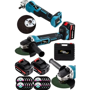Lieber German Kömürsüz Motor 999VF 25 Ah Akülü 115 mm Şarjlı Taşlama Spiral Kesme Makinesi +20 Kesme Taşıı