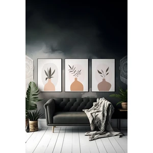 3 Parça Çerçeve Görünümlü Mdf Tablo Seti