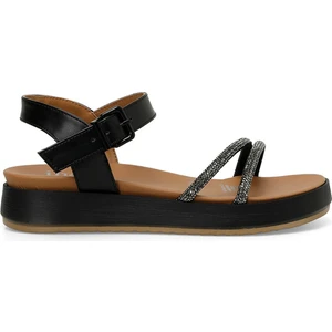 Incı Wolf 4fx Siyah Kadın Kalın Taban Sandalet