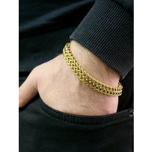 Gns Aksesuar Kalın Örgü Model 1. Sınıf Çelik Silver Yada Gold Renk Erkek Bileklik 21 cm