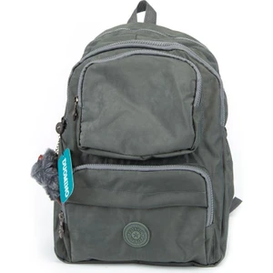 Krinkıl Kumaş Suya Dayanıklı Büyük Boy Gri Klinkır Sırt Çantası/laptop Okul Çanta