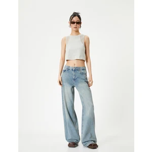 File Detaylı Kısa Atlet Pamuklu Slim Fit