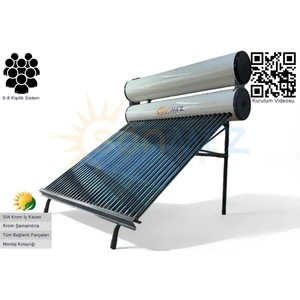 Solar Enerji 30X Vakum Tüplü Güneş Enerji Sıcak Su Sistemi (Izolasyonlu)