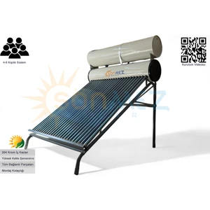 Solar Enerji 24X Vakum Tüplü Güneş Enerji Sıcak Su Sistemi