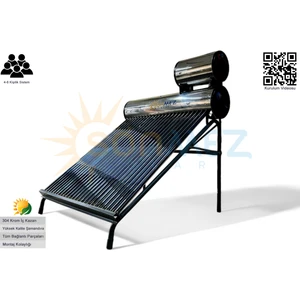Solar Enerji 24X KROM Basınçlı Vakum Tüplü Güneş Enerji Sıcak Su Sistemi (Kapalı Devre)