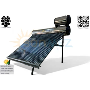 Solar Enerji 30X KROM Basınçlı Vakum Tüplü Güneş Enerji Sıcak Su Sistemi (Kapalı Devre)
