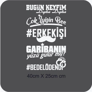 Hediyene Bak Oto Sticker Arka Cam Yazısı