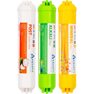 Post Karbon - Alkali - Mineral 3'lü Su Arıtma Filtresi (Tüm Cihazlarla Uyumludur)