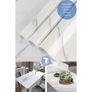 Kendinden Yapışkanlı Mermer Desen Folyo Mutfak Banyo Tezgah Duvar Masa Kaplama 60CMX300CM