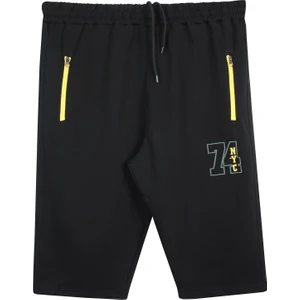 Maruf Shop Erkek Büyük Beden 115-154 Kilo Arası Için Uygun Penye Kapri Nyc Siyah