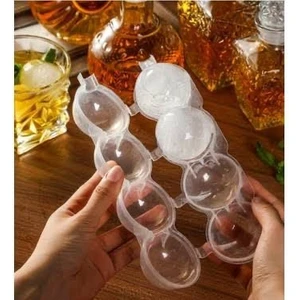 4 Adet Pratik 4'lü Top Buz Kalıbı Sihirli 4'lü Küre Buz Kalıbı Sihirli Buz Kalıbı