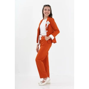 Kız Çocuk Takım Elbise Üçlü Set CEKET-PANTOLON-BLUZ-TKM-0002