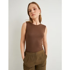 Crop Fitilli Atlet Halter Yaka