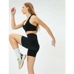 Spor Dikişsiz Biker Tayt Yüksek Bel Slim Fit