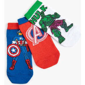 3'lü Lisanslı Marvel Baskılı Çorap Seti