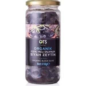 OTS Organik Organik Siyah Zeytin Gemlik Tipi Doğal Yağlı Salamura