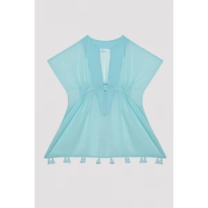 Kız Çocuk Basic Su Yeşili Kaftan