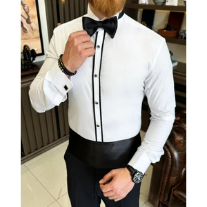 Terzi Adem Altun Italyan Kesim Damatlık Slim Fit Biyeli Ata Yaka Erkek Gömlek T7216
