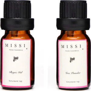 2'li Beyaz Gül & İris Pudra Buhurdanlık Esansı/yağı