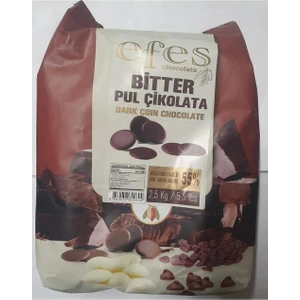 Efes Çikolata Bitter Pul Çikolata %55 2.5 kg