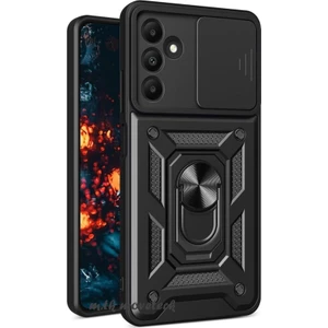 M.tk moveteck Samsung Galaxy A55 Kılıf Kamera Korumalı Sürgülü Yüzüklü Armor Military Tank Kızaklı Zırh Kapak