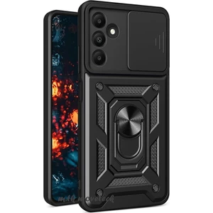 M.tk moveteck Samsung Galaxy A15 Kılıf Kamera Korumalı Sürgülü Yüzüklü Armor Military Tank Kızaklı Zırh Kapak